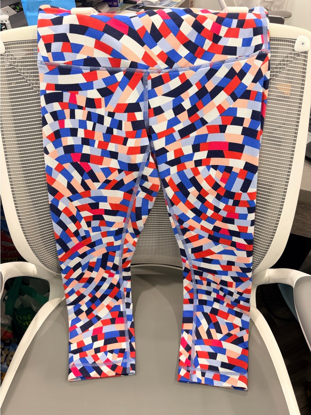 lululemon athletica Multicolor Geo Print Leggings in Red, Blue, Navy, Cream